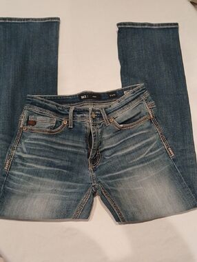 BKE Men's Blue Washed Jeans